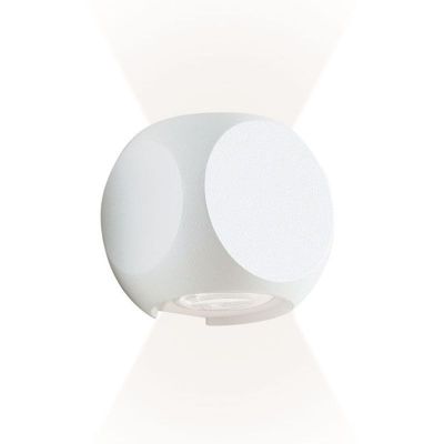 Απλίκα Δέσμης Αλουμινίου Λευκή Κύβος LED Ballito Viokef 4210900