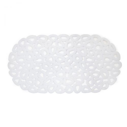 Αντιολισθητικό Ταπέτο Μπάνιου Από Ανακυκλωμένο PVC 68x35cm Λευκό Estia 02-11567