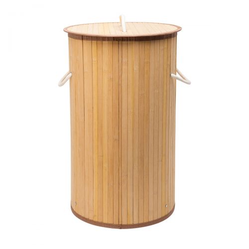 Καλάθι Απλύτων Bamboo Essentials Natural Στρογγυλό 57lt Estia 02-12823