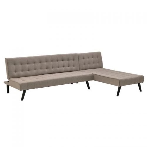 Καναπές/Κρεβάτι Γωνιακός Υφασμάτινος Μπεζ Inart 6-50-585-0013