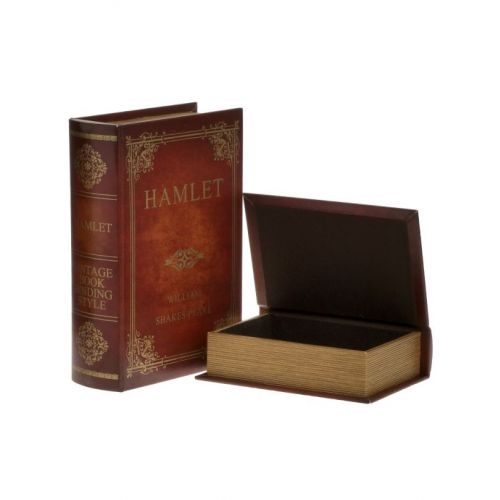 Κουτί/Βιβλίο Hamlet Pu Κόκκινο/Χρυσό 19Χ7Χ27 Inart 3-70-106-0077