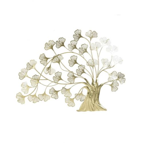 Διακοσμητικό Τοίχου "Δέντρο" Μεταλλικό Χρυσό 96Χ2Χ74 Inart 3-70-120-0077