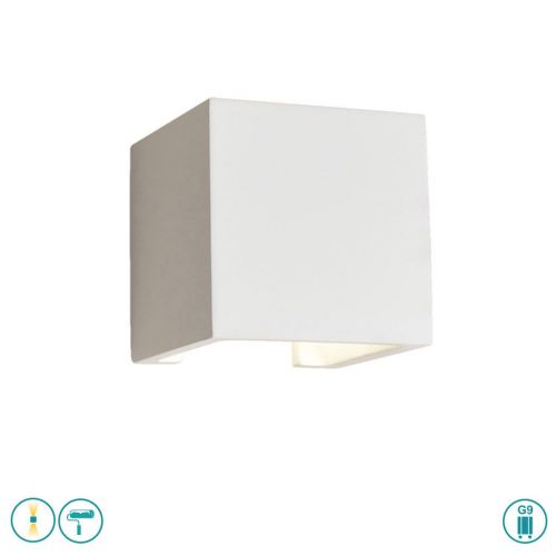 Απλίκα Τοίχου Λευκή Cube Ceramic Viokef 4096900