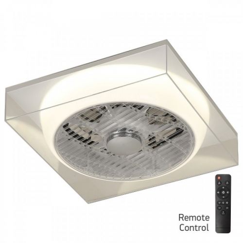 Ανεμιστήρας Οροφής LED 36W Πλαστικός Με Τηλεχειριστήριο Γκρι/Διάφανο Spotlight 3244