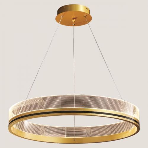 Κρεμαστό Φωτιστικό Στρογγυλό LED 55W Χρυσό Eurolamp 144-15001