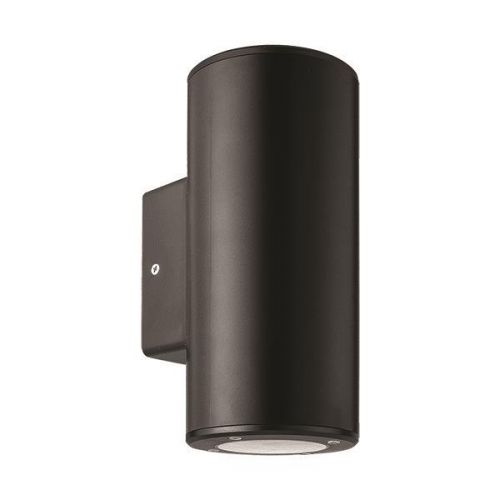 Απλίκα Τοίχου Στρογγυλή UP-DOWN Πλαστική GU10 Μαύρη Eurolamp 145-82015