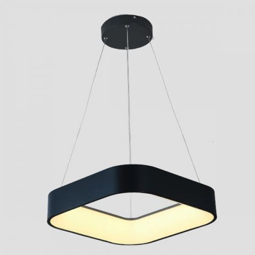 Κρεμαστό Φωτιστικό Τετράγωνο LED 40W Μαύρο Eurolamp 144-17020