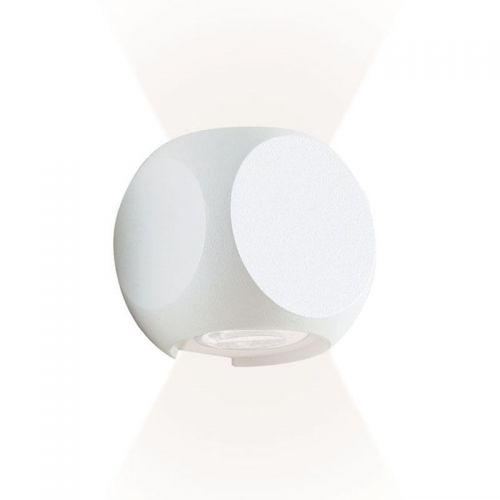 Απλίκα Δέσμης Αλουμινίου Λευκή Κύβος LED Ballito Viokef 4210900