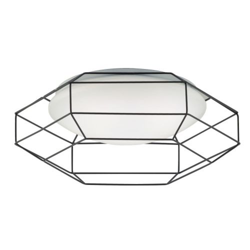 Φωτιστικό Οροφής LED Μεταλλικό Μαύρο με Λευκό PC Monte Viokef 4227400
