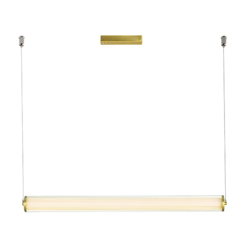 Κρεμαστό Φωτιστικό LED Γυάλινο με Χρυσή Μεταλλική Βάση FridaViokef 4237800