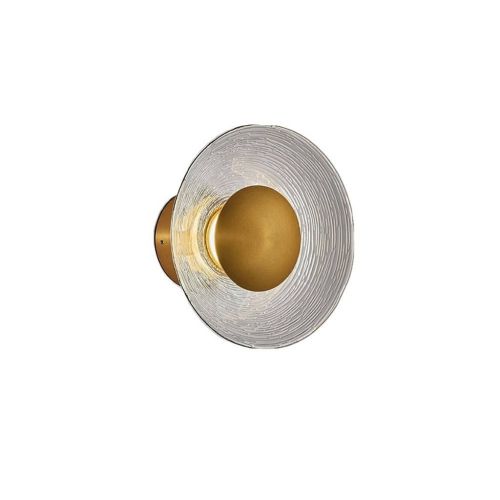 Απλίκα LED Γυάλινη με Χρυσή Μεταλλική Βάση Glamour Viokef 4241100