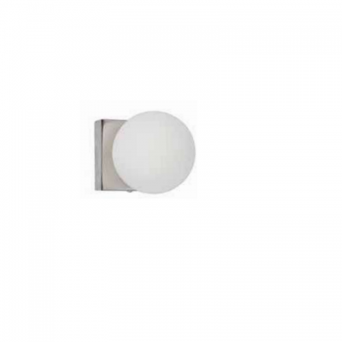 Απλίκα Τοίχου Μεταλλική Χρώμιο με Λευκή Οπαλίνα InLight 43420-1