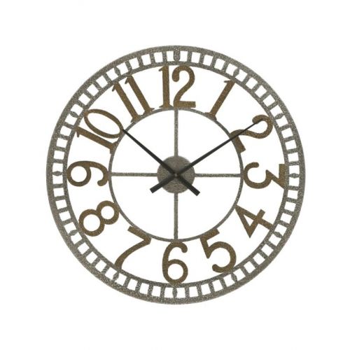 Ρολόι Τοίχου Μεταλλικό Γκρι/Χρυσό Inart 3-20-333-0017