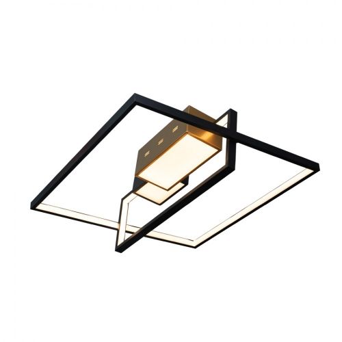 Φωτιστικό Οροφής LED 65W 50cm Dimmable Χρυσό-Μαύρο InLight 6046