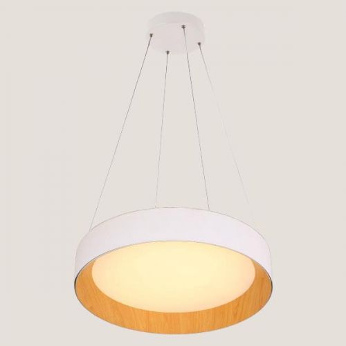 Κρεμαστό Φωτιστικό LED 50W  Λευκό/ Ξύλο Δρυς Eurolamp 144-17024