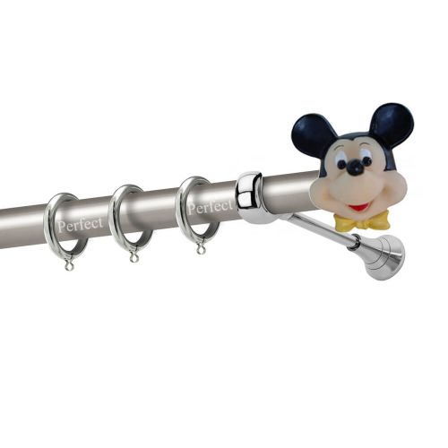 Μεταλλικό Κουρτινόξυλο Φ25 Παιδική Σειρά Νίκελ Ματ Mickey Mouse
