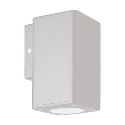 Απλίκα Τοίχου Μονή Τετράγωνη DOWN Πλαστική GU10 Λευκή Eurolamp 145-82000