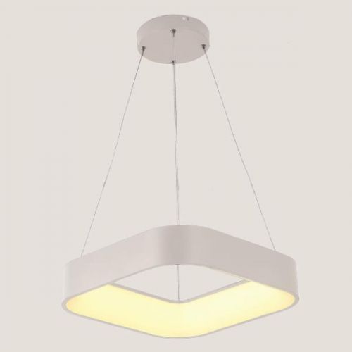 Κρεμαστό Φωτιστικό Τετράγωνο LED 30W Λευκό Eurolamp 144-17016