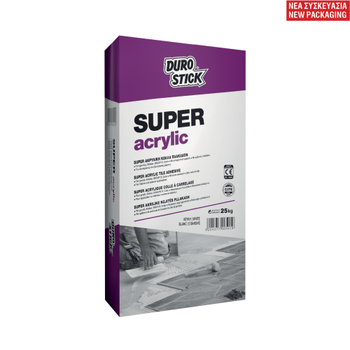 Durostick Super Ακρυλική Κόλλα Πλακιδίων Λευκή 25Kg