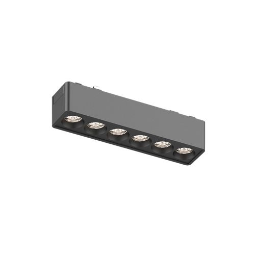 Φωτιστικό Γραμμικό LED 6W 3000K Για Ultra Thin Μαγνητική Ράγα Μαύρο InLight T02801